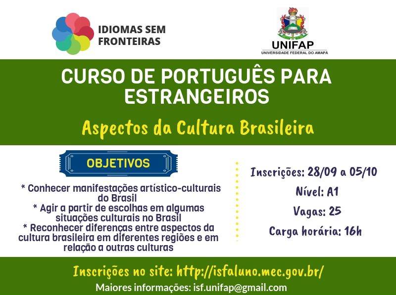 Curso de Português para Estrangeiros — UNIVERSIDADE FEDERAL DA