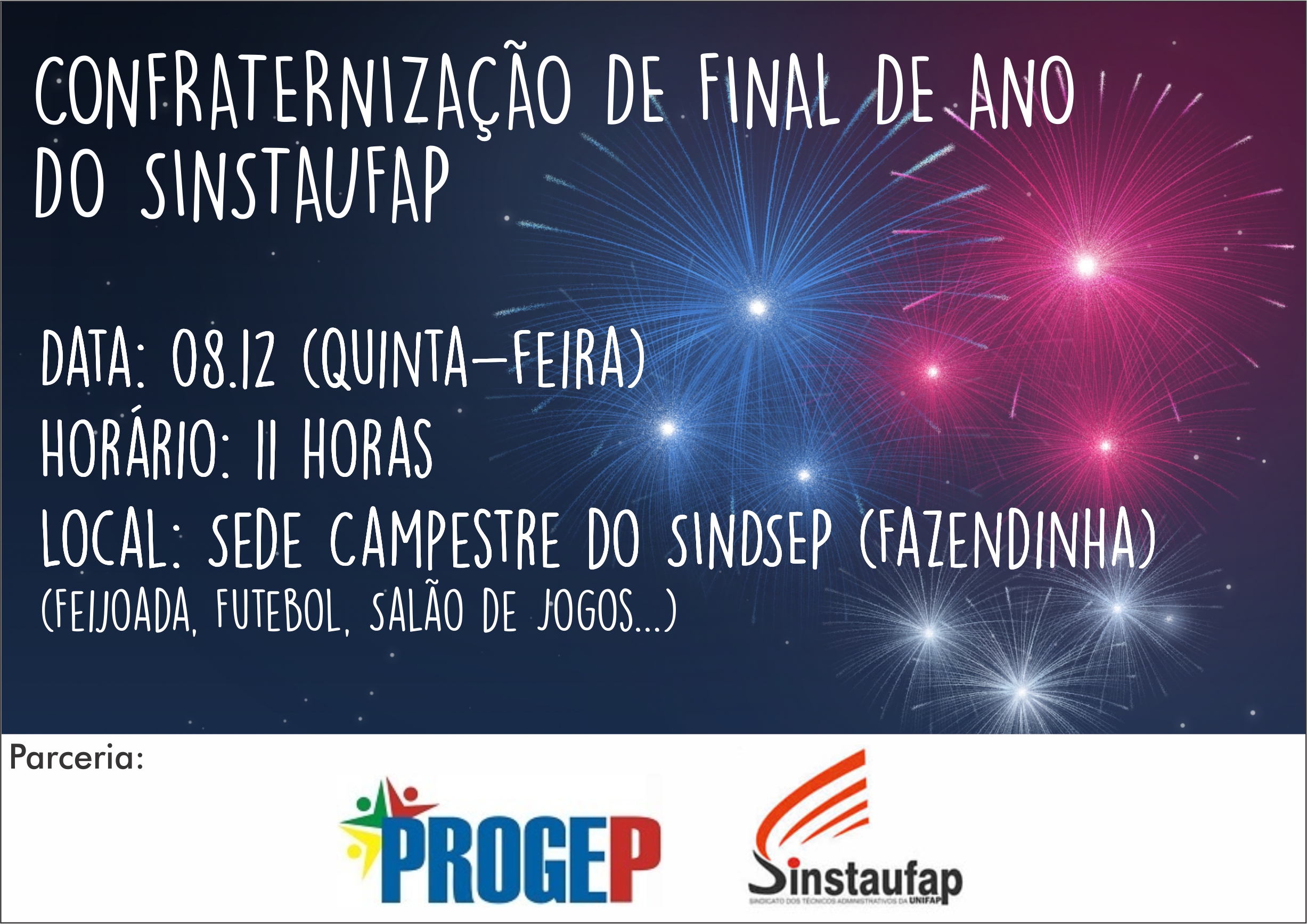 Confraternização de final de ano do SINSTAUFAP UNIFAP